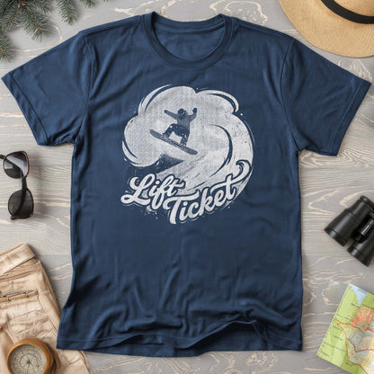 Lift Ticket Snowboard Comfort Colors T-shirt