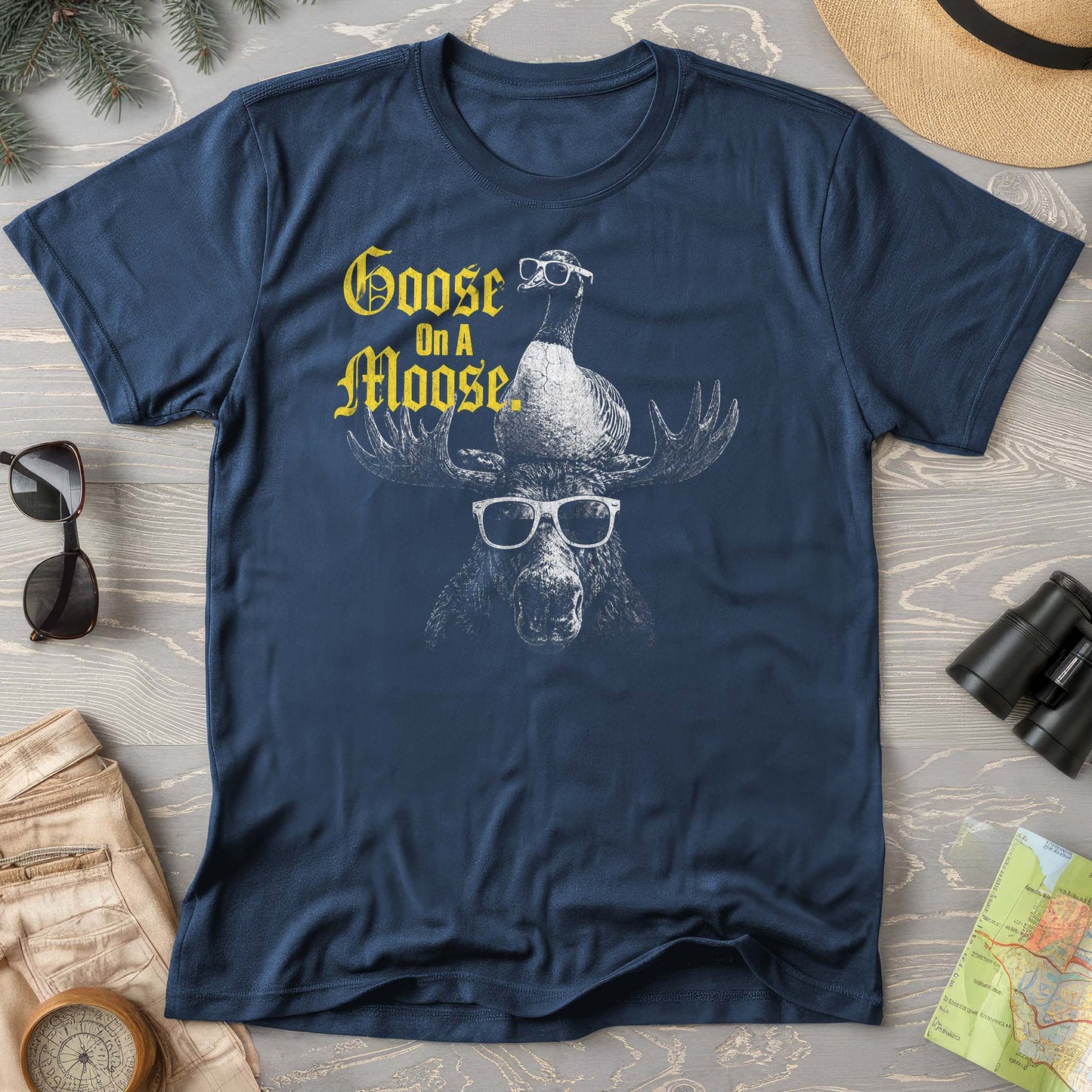 Goose On A Moose Halftone T-Shirt