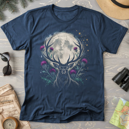 Moonlit Stag Thistle T-Shirt