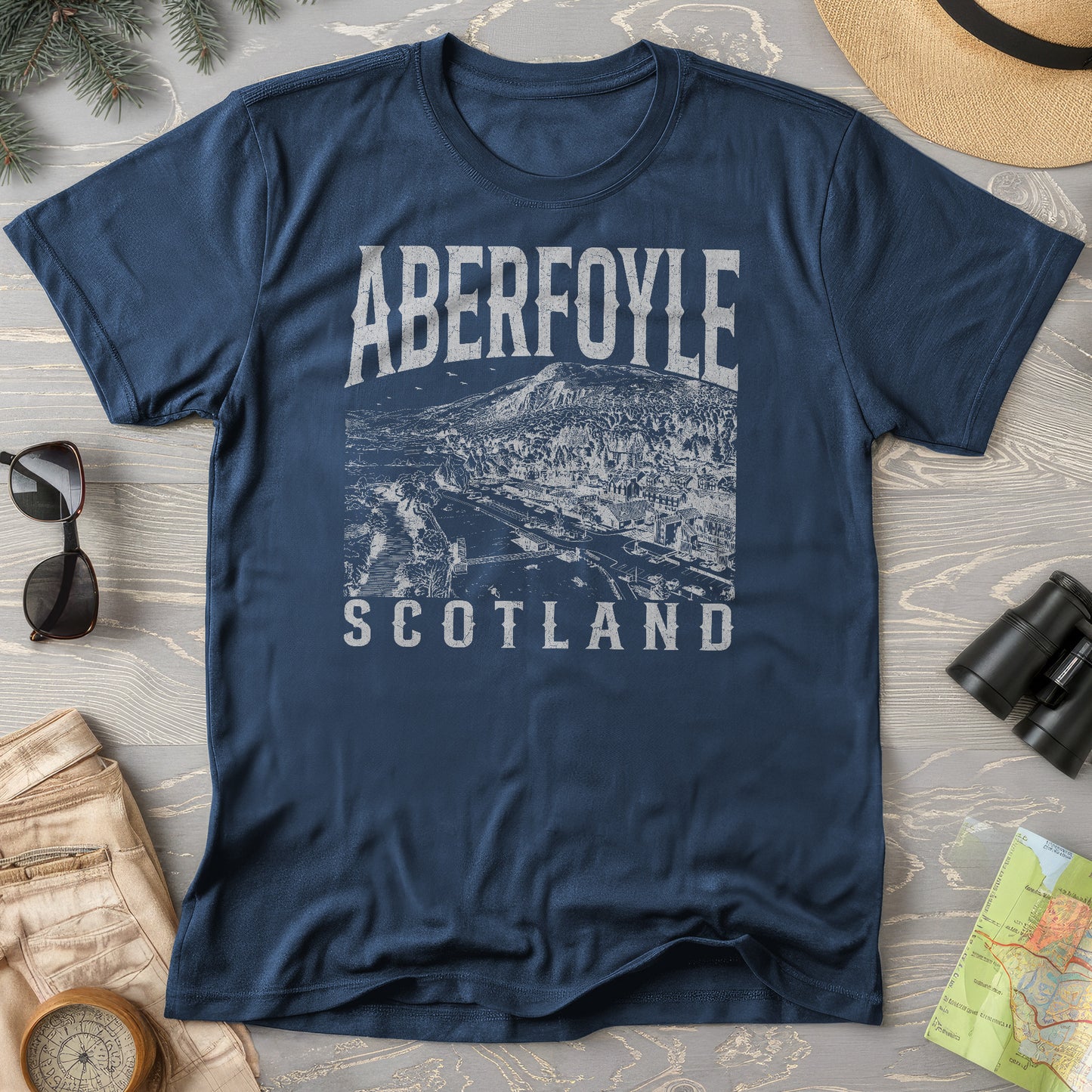 Aberfoyle Scotland Sketch T-Shirt