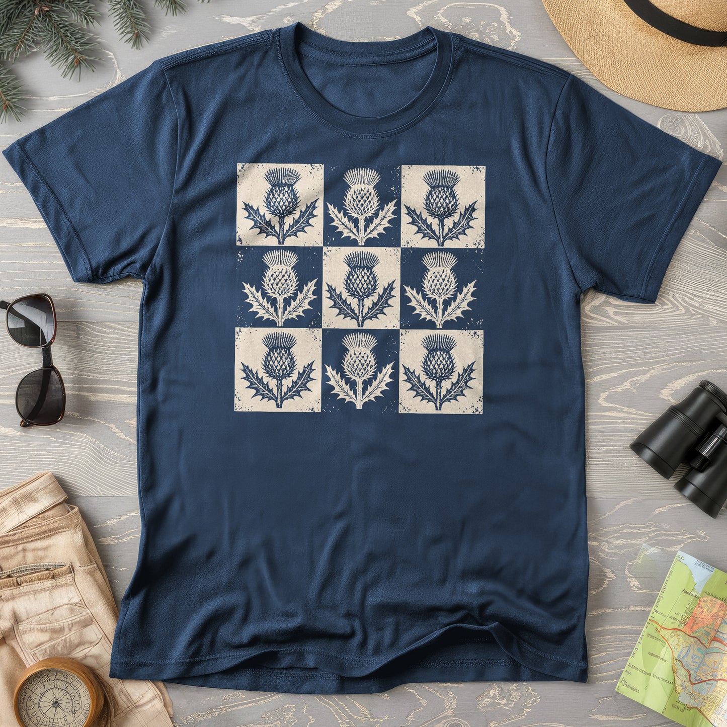 Thistle Box Pattern T-Shirt