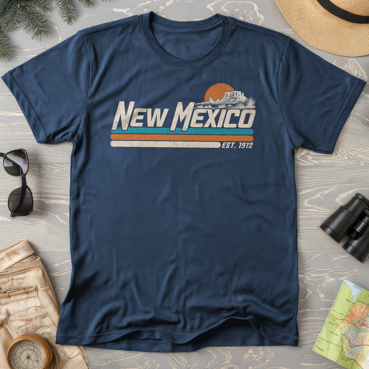 New Mexico Retro Stripe T-Shirt