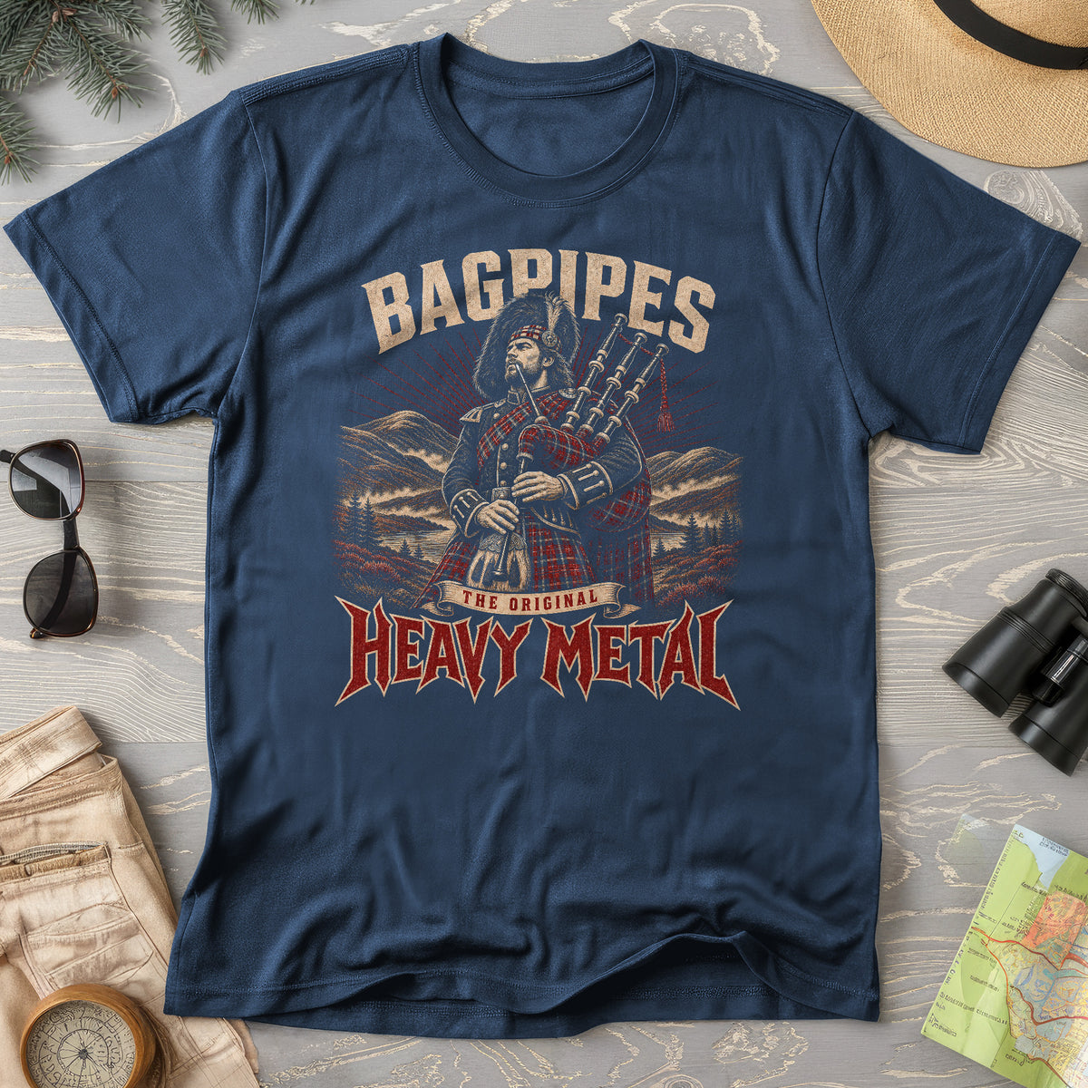 Bagpipes Heavy Metal T-Shirt