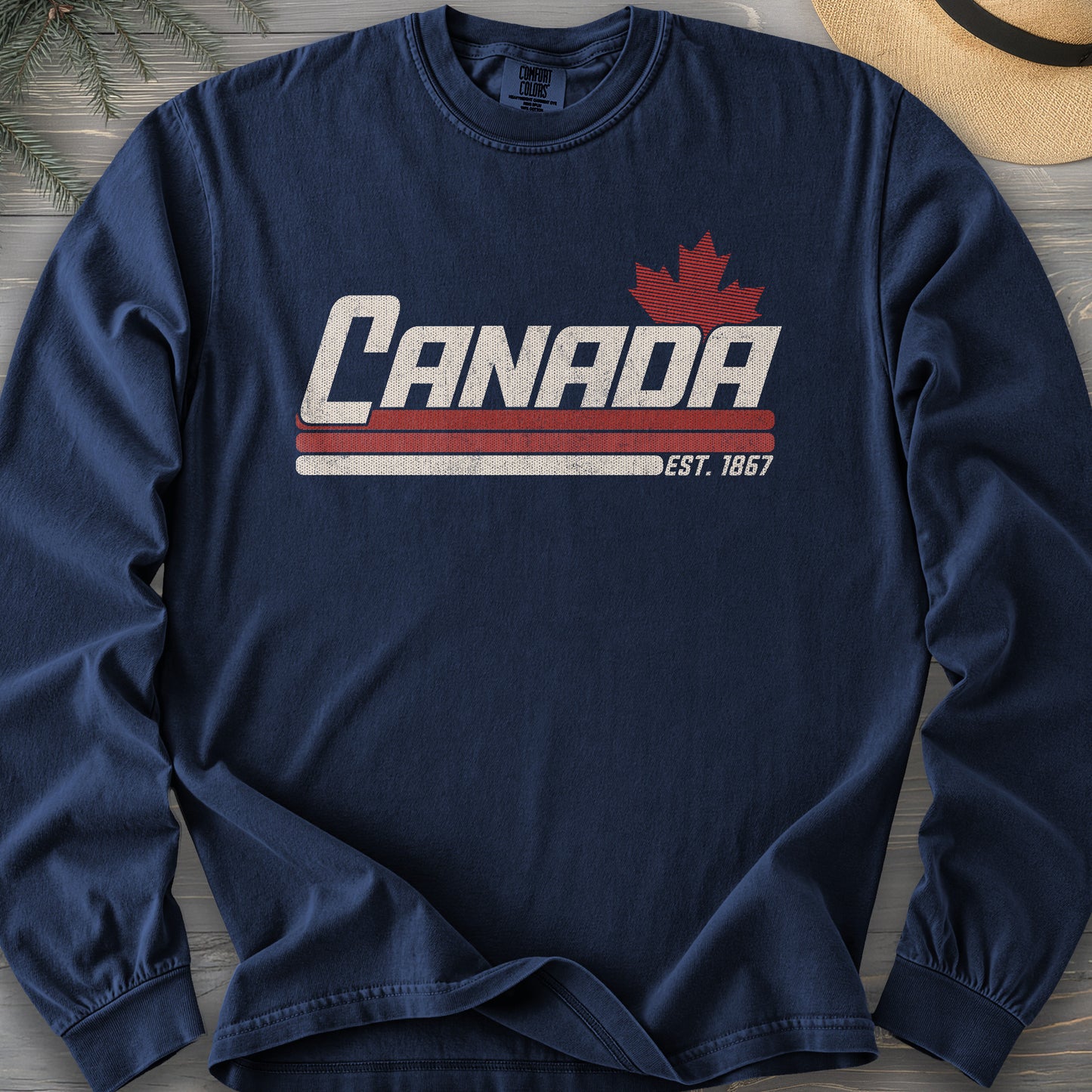 Canada Retro Stripe Long Sleeve Shirt