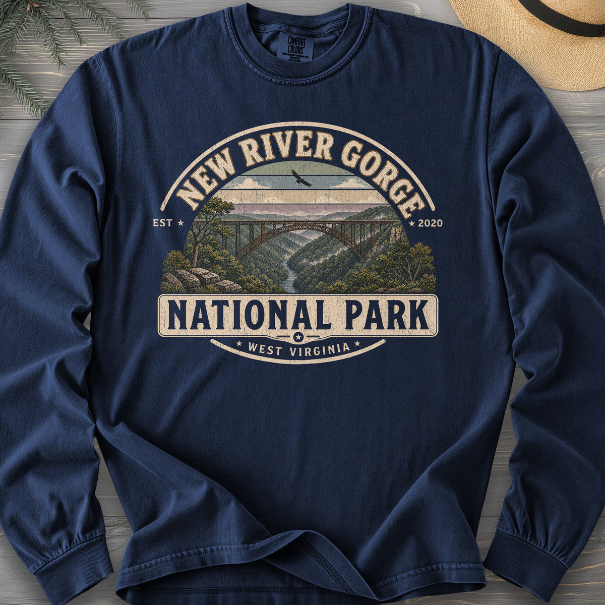 New River Gorge Medallion Long Sleeve Shirt
