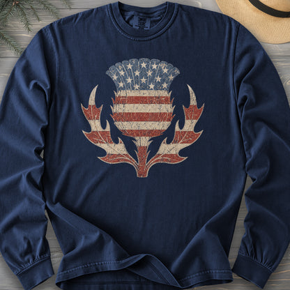 Vintage Flag Thistle Long Sleeve Shirt