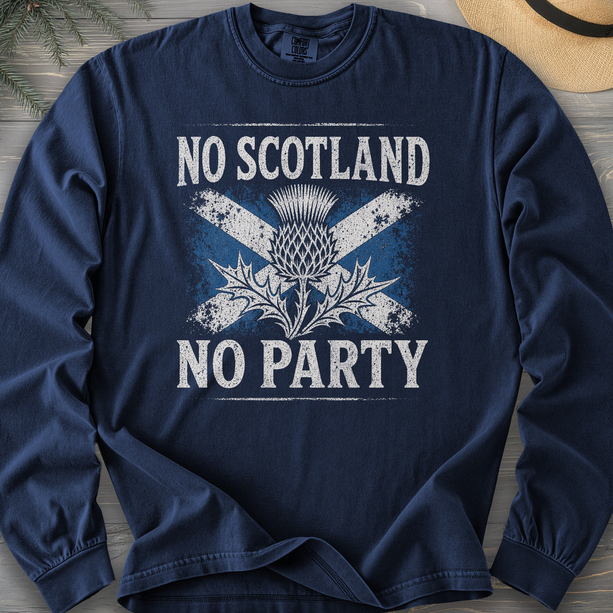 Scotland No Party Flag Long Sleeve Shirt
