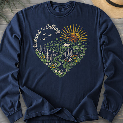 Ireland is Calling Heart Long Sleeve Shirt