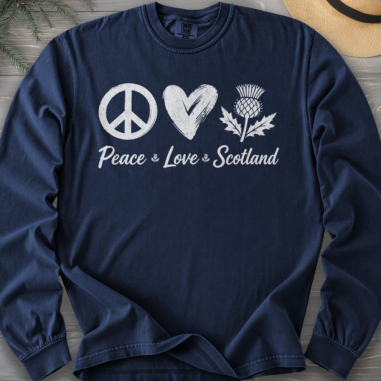 Peace Love Scotland Long Sleeve Shirt