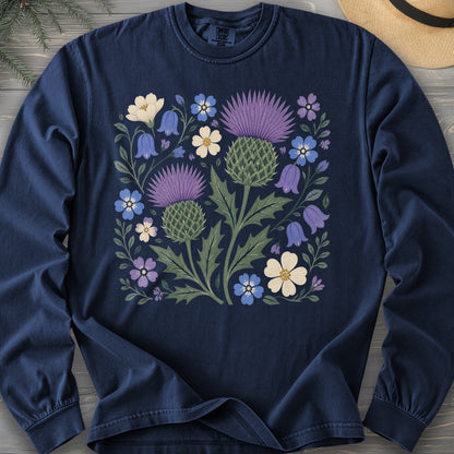 Scottish Thistle Floral Long Sleeve Shirt