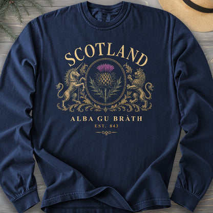 Scotland Heraldry Thistle Long Sleeve Shirt