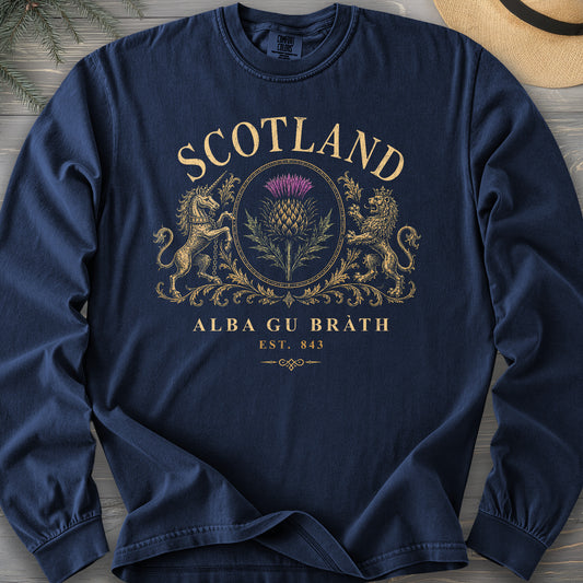 Scotland Heraldry Thistle Long Sleeve Shirt