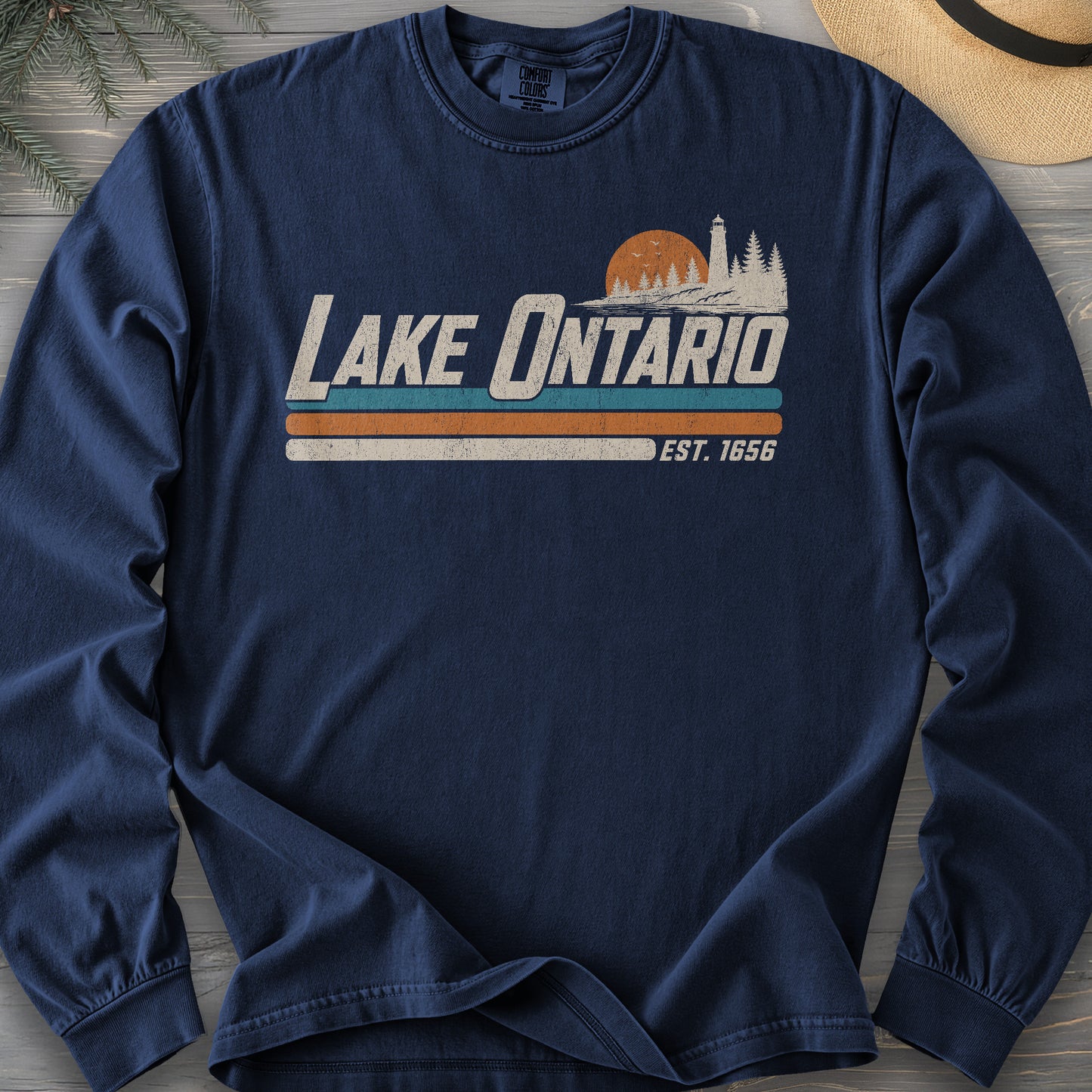 Lake Ontario Retro Stripe Long Sleeve Shirt