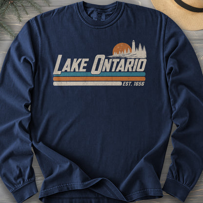 Lake Ontario Retro Stripe Long Sleeve Shirt