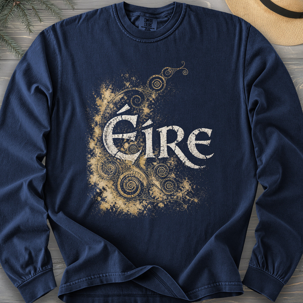 Éire Ancient Spirals Comfort Colors 6014 Long Sleeve