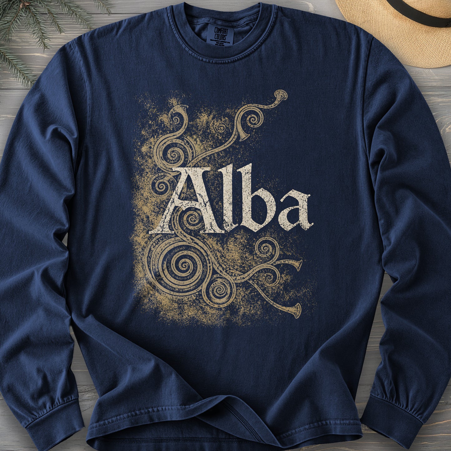 Alba Ancient Spirals Comfort Colors 6014 Long Sleeve