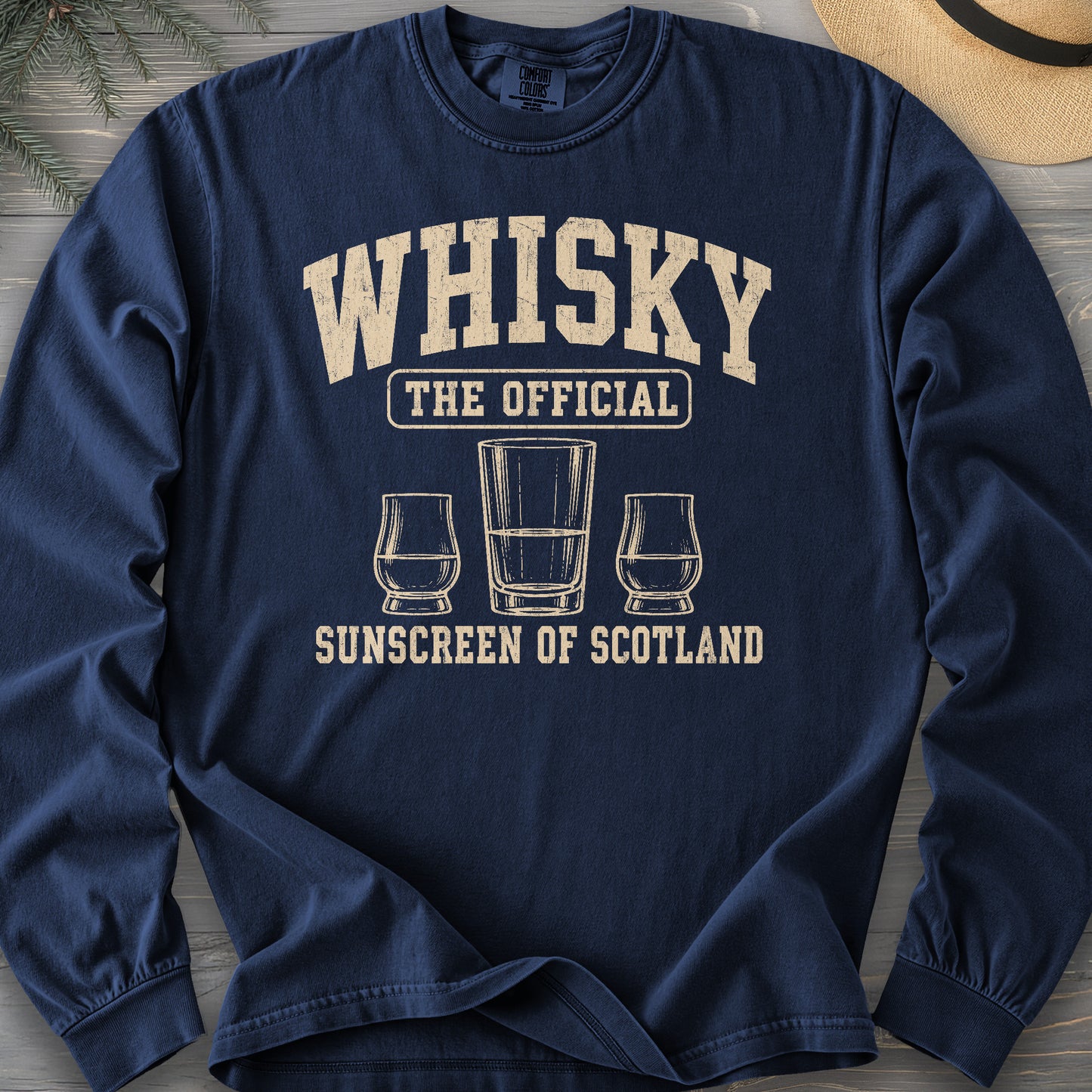 Whisky Scottish Sunscreen Comfort Colors 6014 Long Sleeve