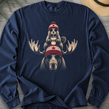 Beaver Moose Canada Long Sleeve Shirt
