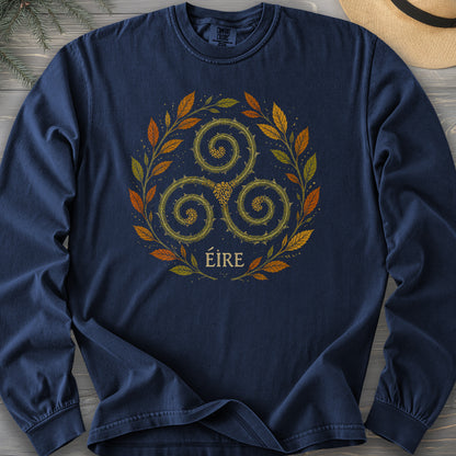 Éire Autumn Spiral Comfort Colors 6014 Long Sleeve