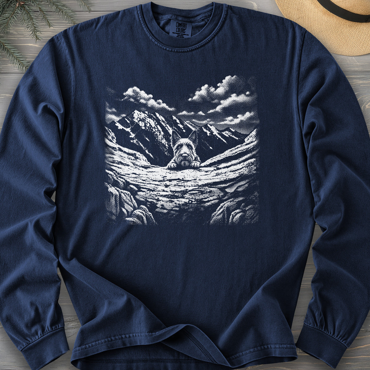 Watchful Scottish Terrier Comfort Colors 6014 Long Sleeve