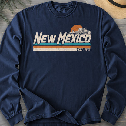 New Mexico Retro Stripe Comfort Colors 6014 Long Sleeve