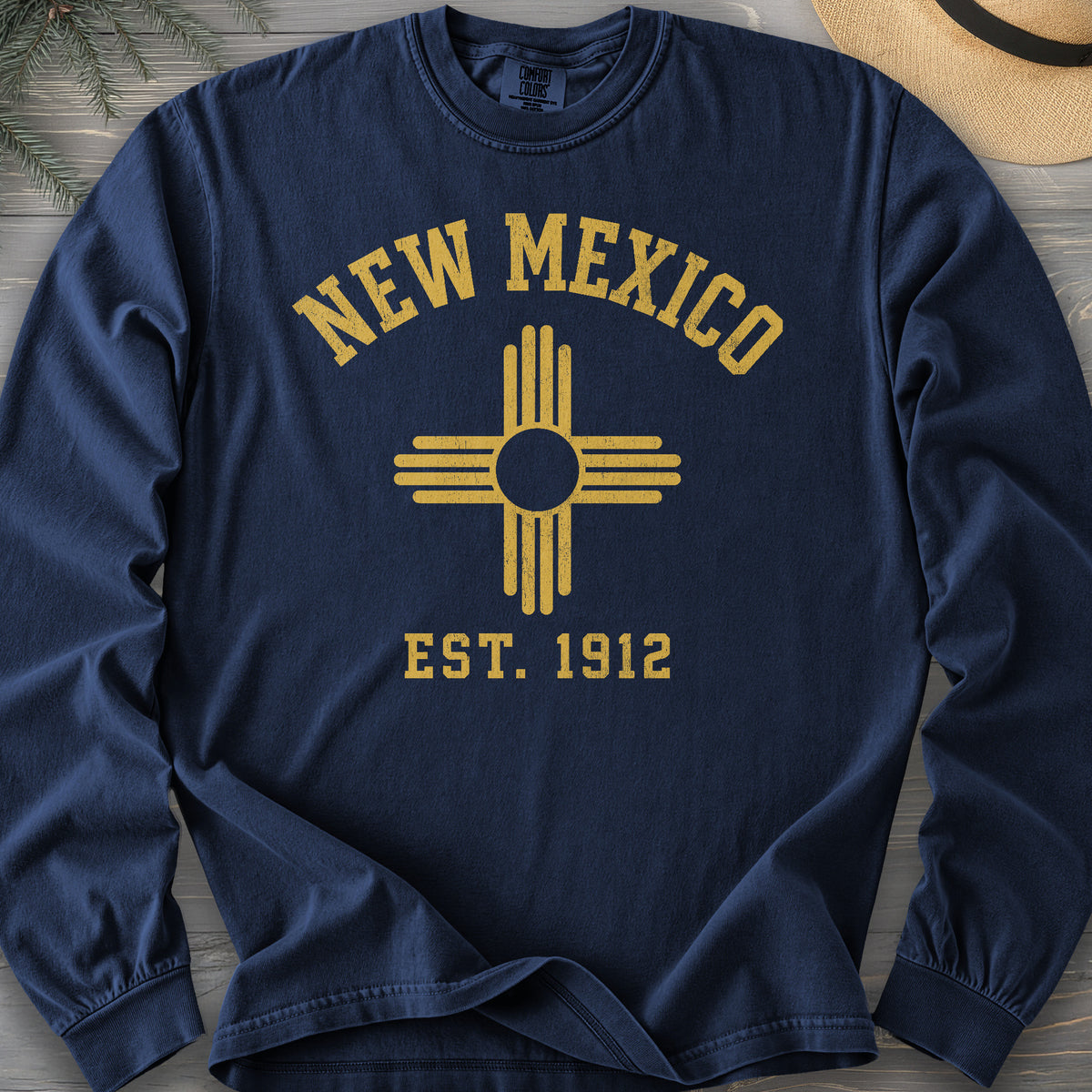 New Mexico Flag Comfort Colors 6014 Long Sleeve