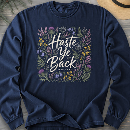 Haste Ye Back Scotland Comfort Colors 6014 Long Sleeve