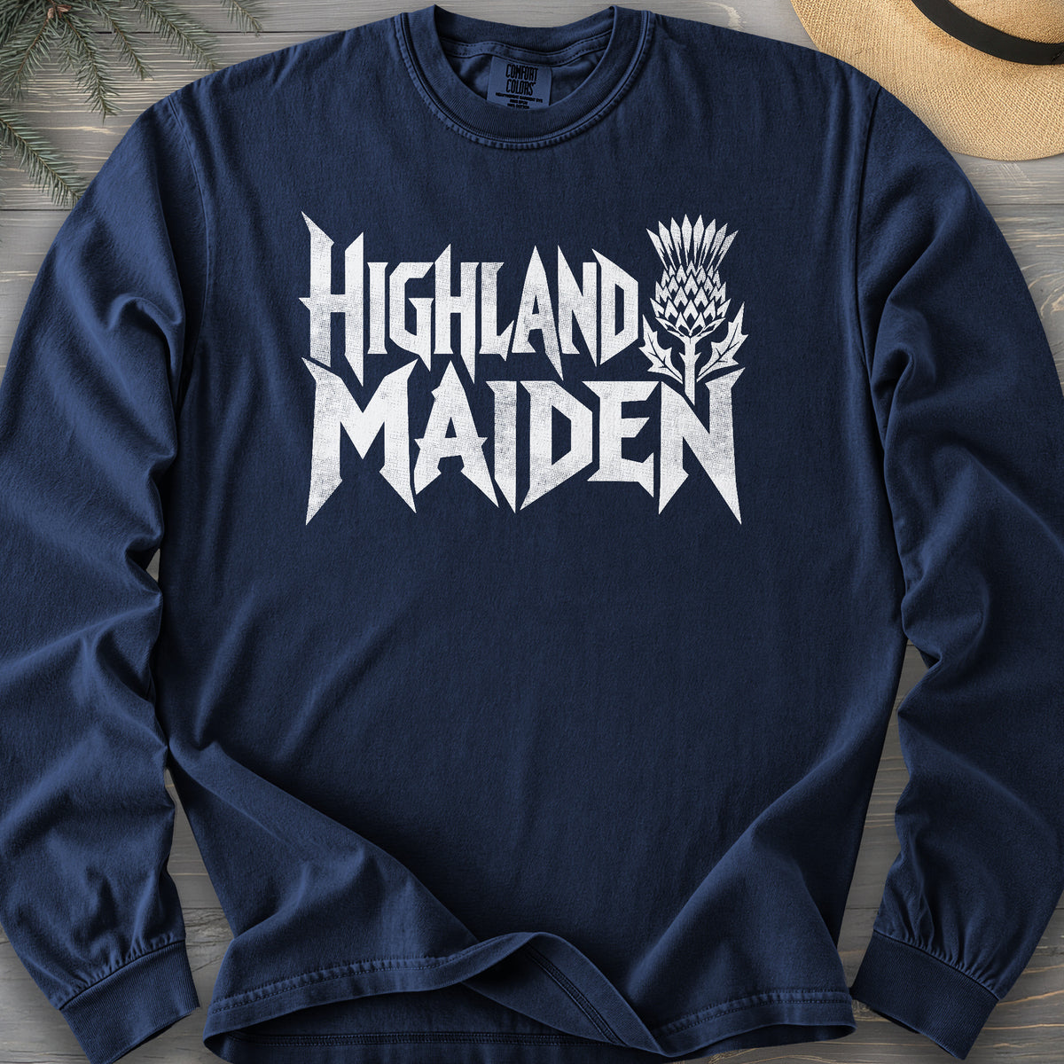Highland Maiden Thistle Comfort Colors 6014 Long Sleeve