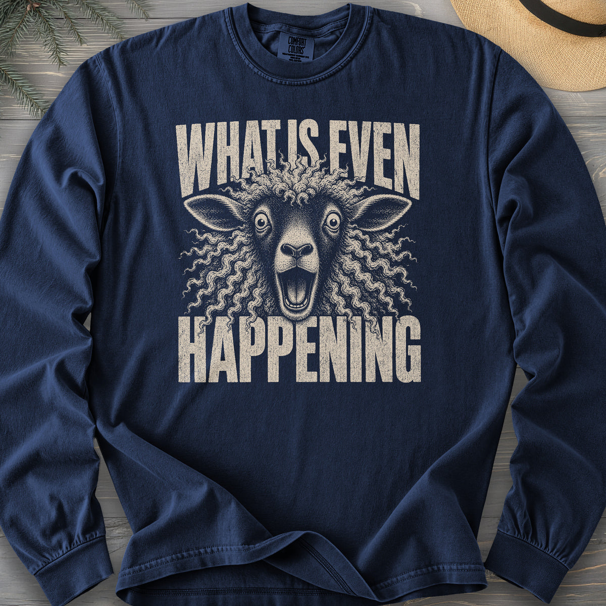 Sheep Happening Comfort Colors 6014 Long Sleeve
