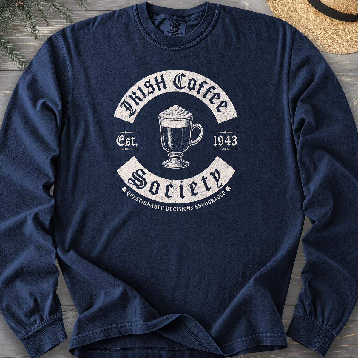 Irish Coffee Society Comfort Colors 6014 Long Sleeve