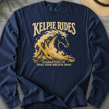 Kelpie Rides Retro Comfort Colors 6014 Long Sleeve