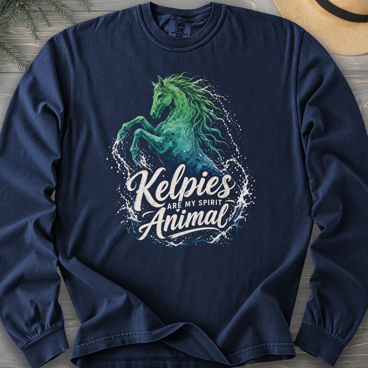 Kelpie Spirit Animal Comfort Colors 6014 Long Sleeve