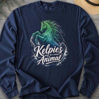 Kelpie Spirit Animal Comfort Colors 6014 Long Sleeve