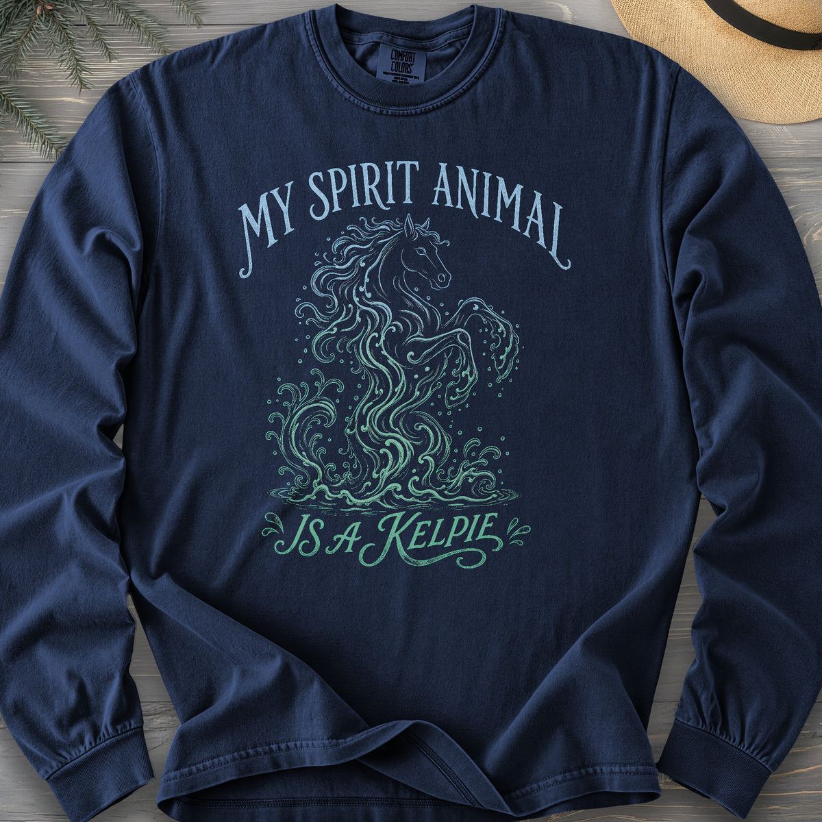 Spirit Animal Kelpie Comfort Colors 6014 Long Sleeve