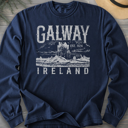 Galway Ireland Vintage Print Long Sleeve Shirt