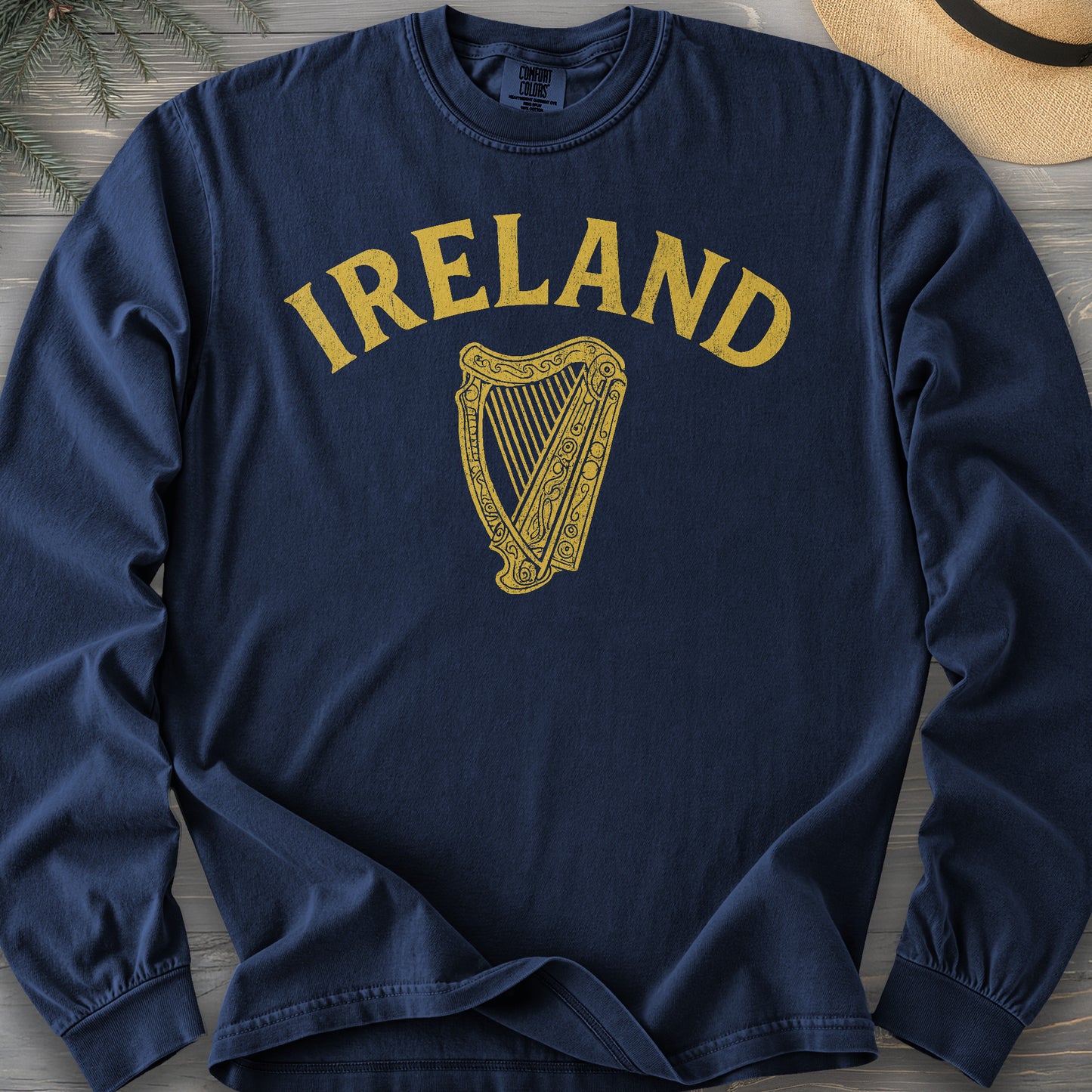 Ireland Vintage Harp Long Sleeve Shirt
