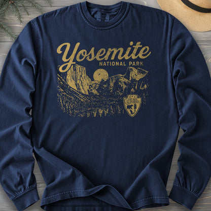 Yosemite National Park "Vintage Sketch" Long Sleeve Shirt