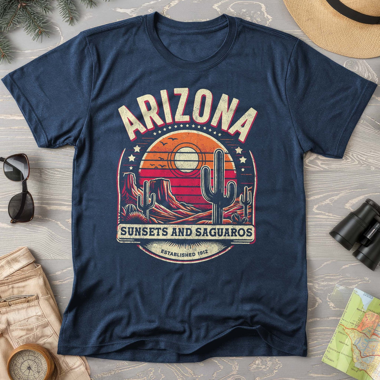 Arizona "Sunsets and Saguaros" Comfort Colors T-Shirt