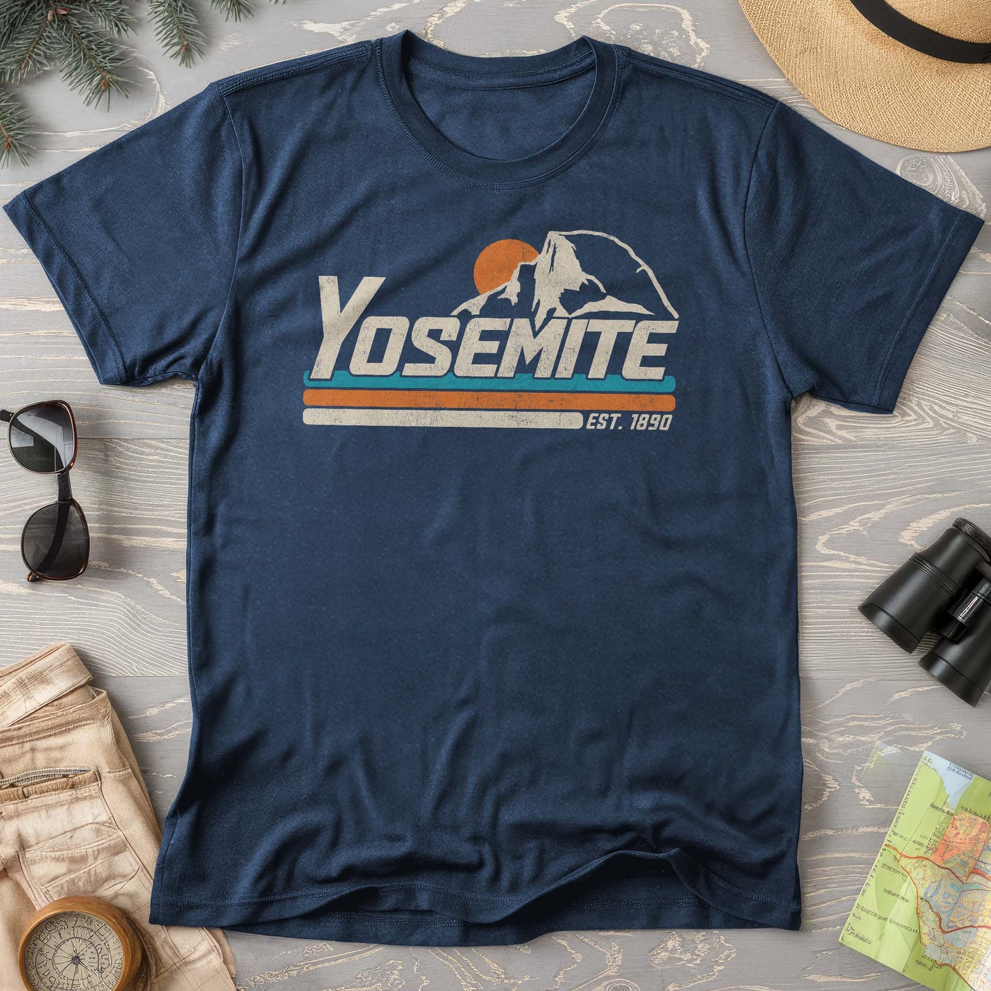 Yosemite Retro Stripe Comfort Colors T-Shirt