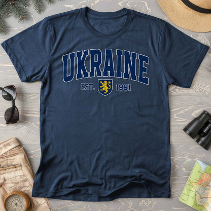 Ukraine Varsity Heraldry Comfort Colors T-Shirt