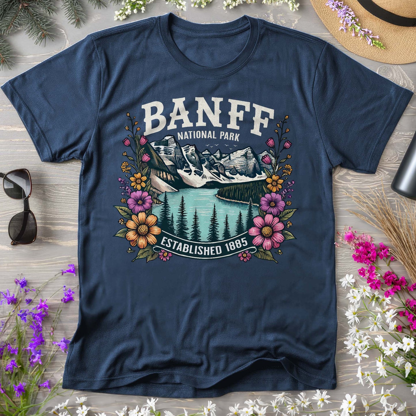 Banff National Park "Wildflower" Comfort Colors T-Shirt