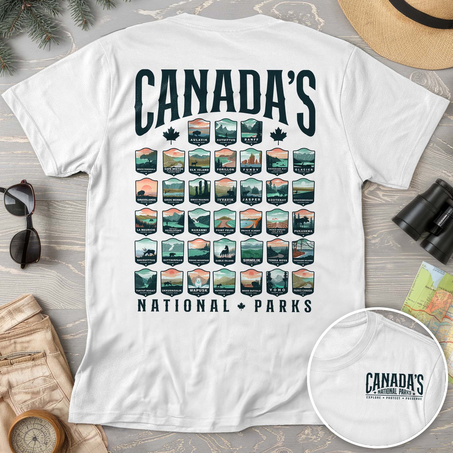 Canada's National Parks "Badges" Comfort Colors T-shirt