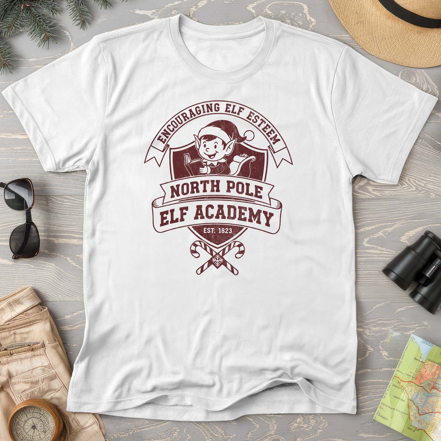 North Pole Elf Academy Comfort Colors T-Shirt