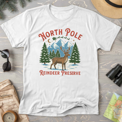 North Pole Reindeer Preserve Comfort Colors T-Shirt