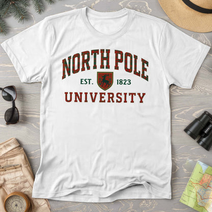 North Pole University Holiday Plaid Comfort Colors T-Shirt