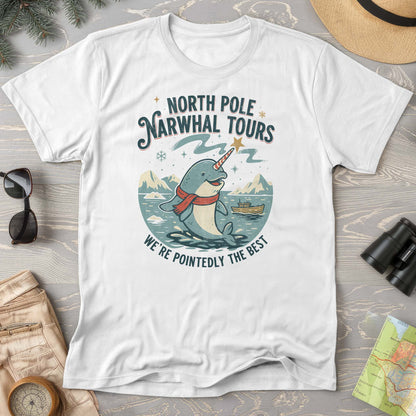 North Pole Narwhal Tours Comfort Colors T-shirt