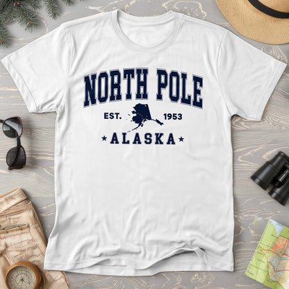 North Pole Alaska Varsity Comfort Colors T-shirt