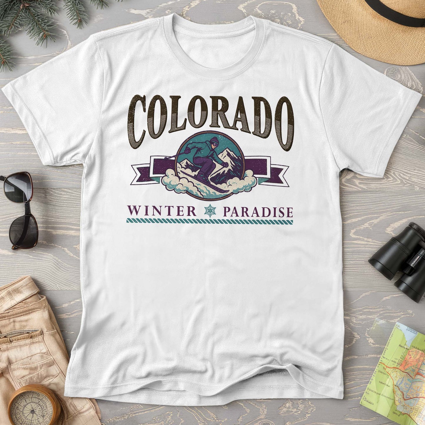 Colorado 90's Retro Ski Sprint Comfort Colors T-shirt