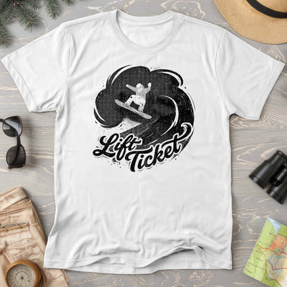 Lift Ticket Snowboard Comfort Colors T-shirt