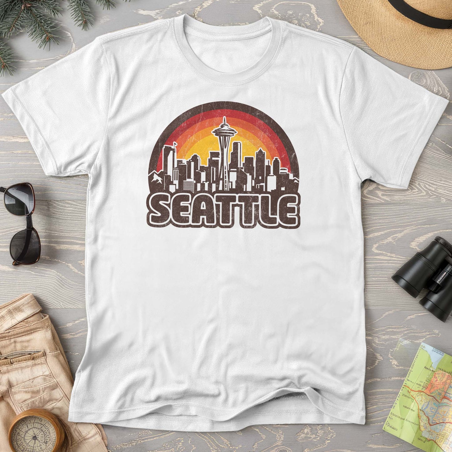 Seattle Retro Sunset T-Shirt